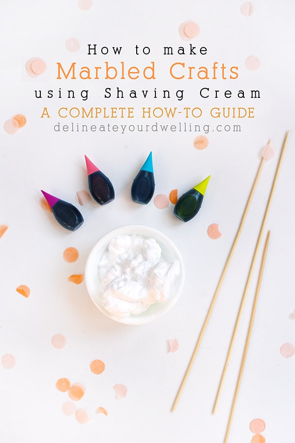 Shaving Cream, Food Coloring, Skewers