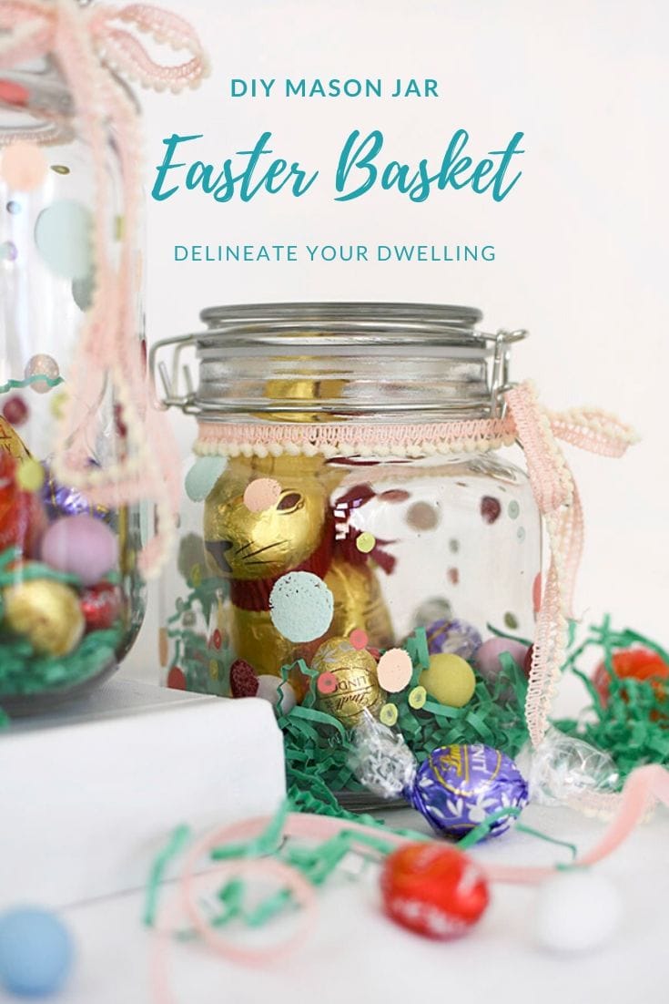 Polka Dot Mason Jar Easter Basket Delineate Your Dwelling