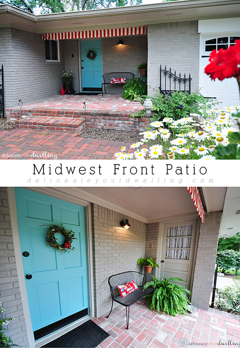 Red, white and blue Midwest Front Patio 