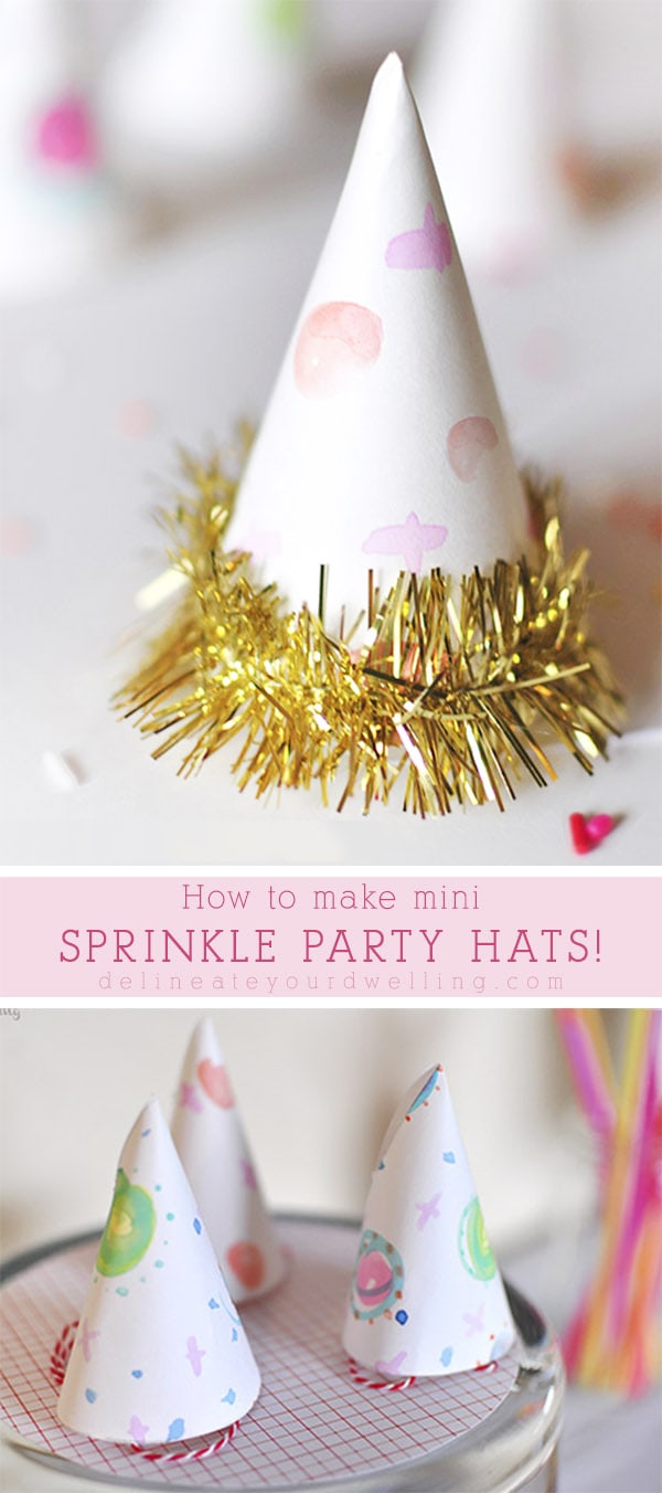 Sprinkle Birthday Party Hats