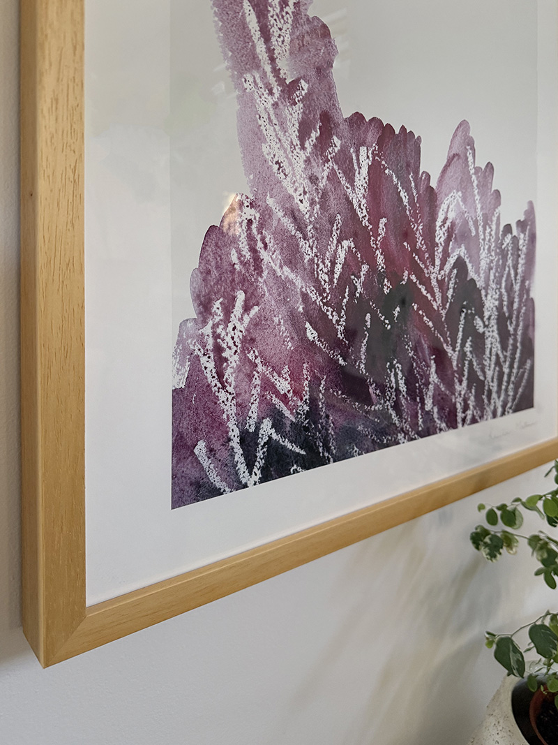 Organic orchid colored artwork