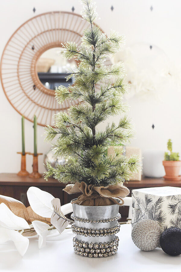 Jingle Bell Tabletop Christmas Tree pot