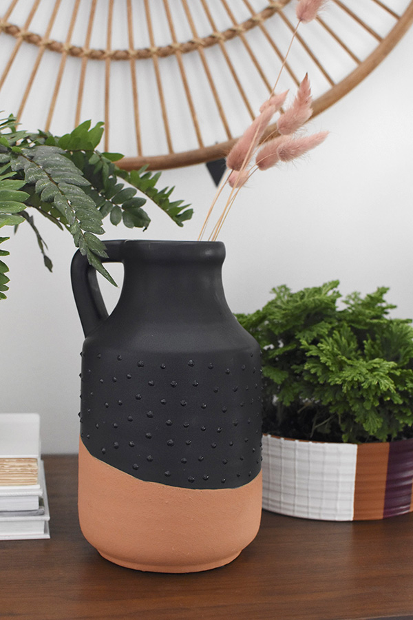 Black Puff Paint Pitcher