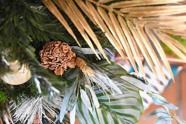 Gold Palm Christmas Tree