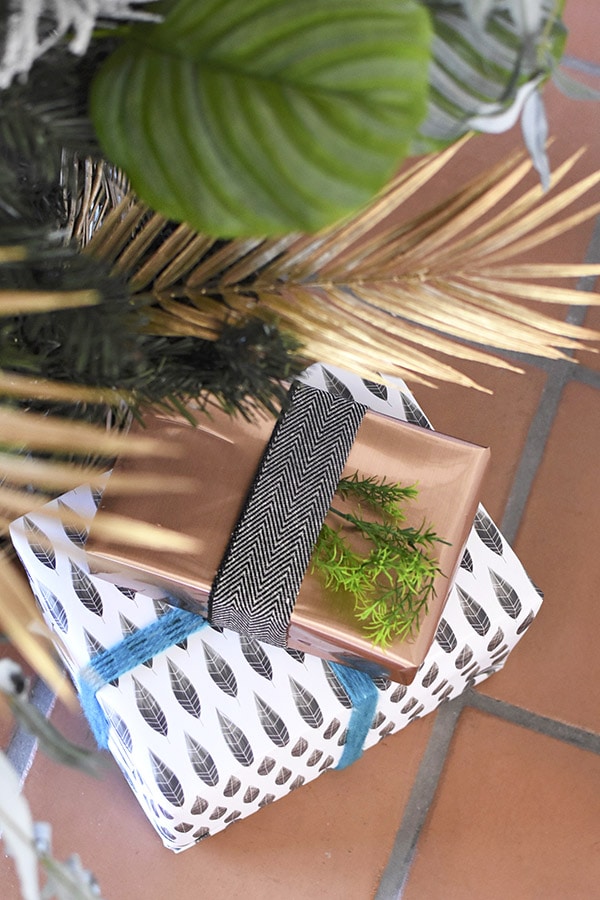 Nature wrapped Christmas Presents