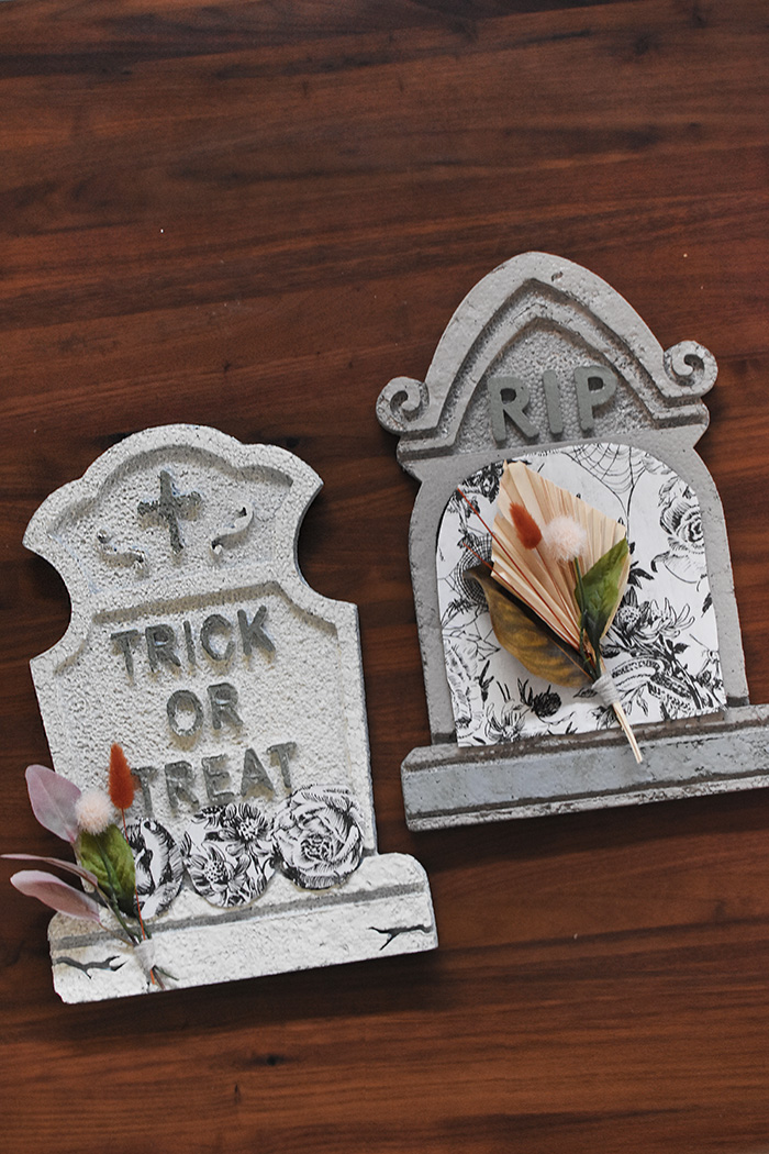 Gray RIP foam Tombstones