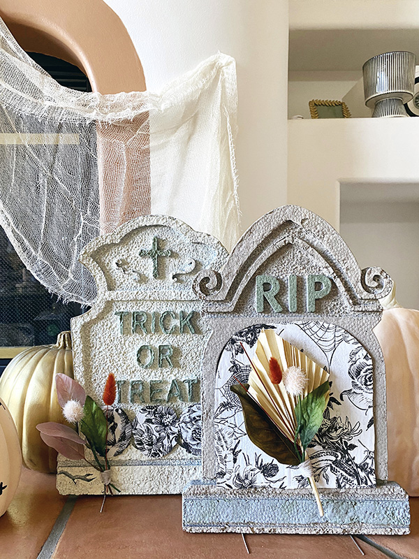 Spray Painted Neutral Tombstones