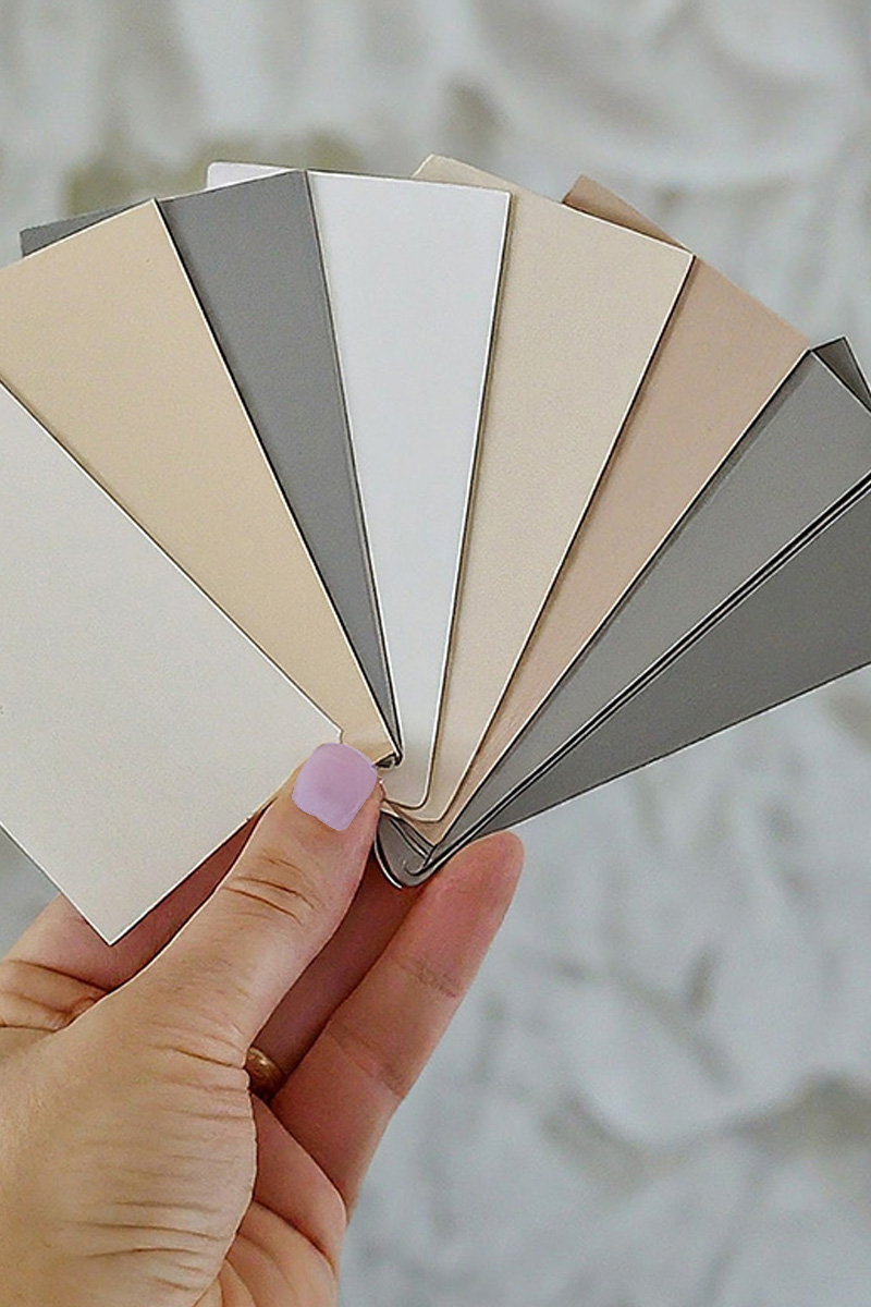 Neutral color paint samples