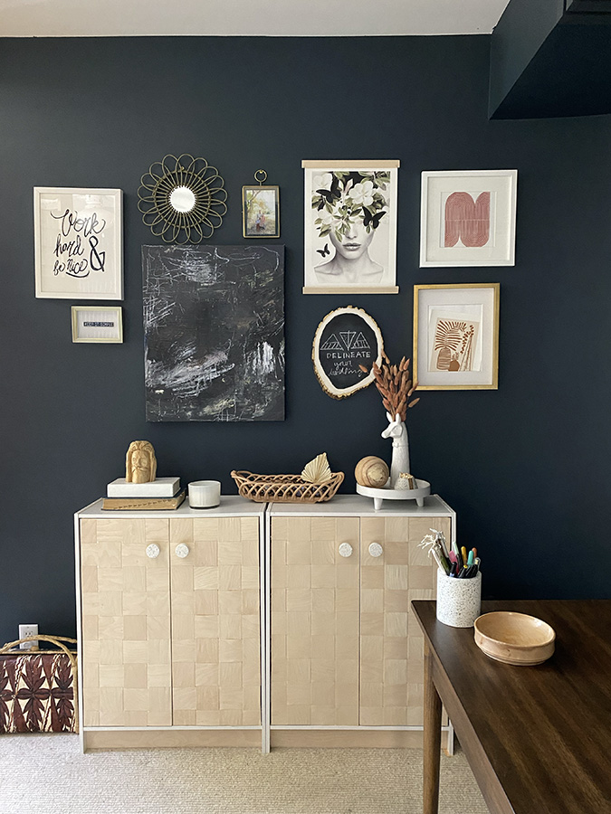 Behr Nocturne Blue Gallery Wall