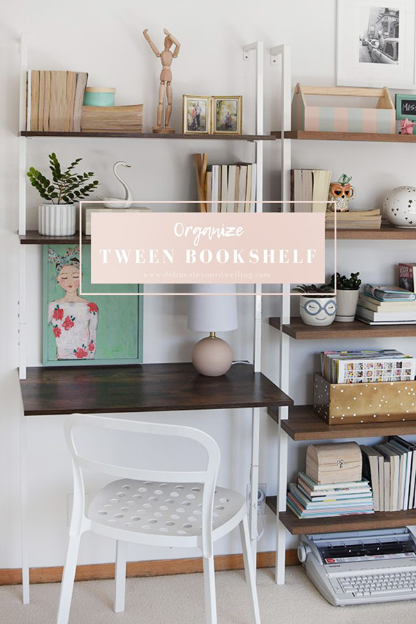 Organized White Leaning Ladder Desk system