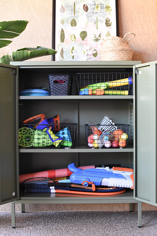 Organized Toys in baskets