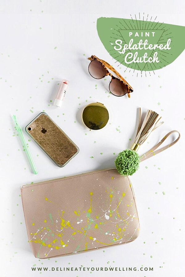 Paint Splattered Clutch