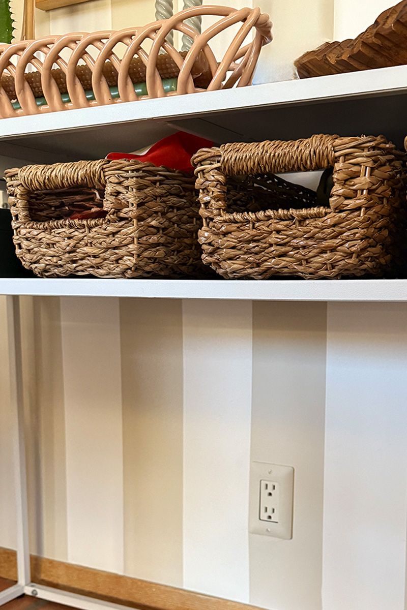 Outlet cover match under baskets