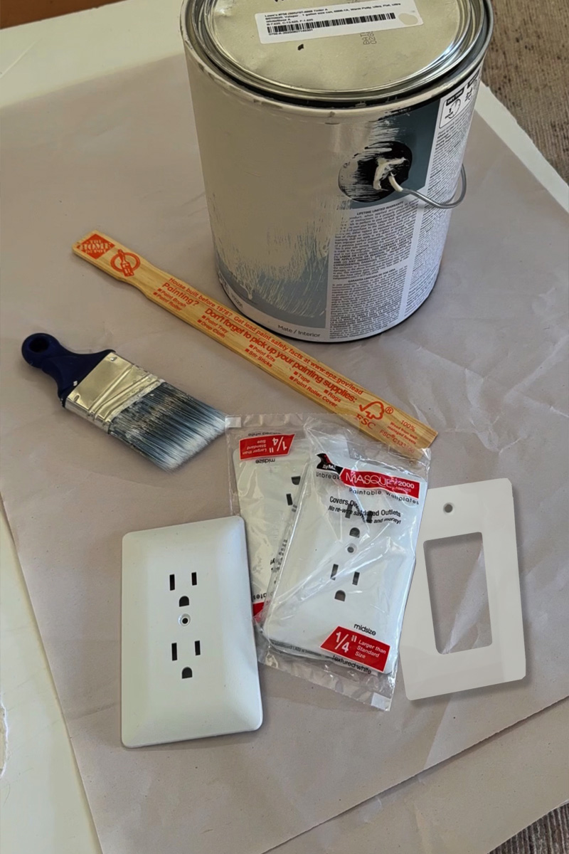 DIY Paintable outlet cover supplies