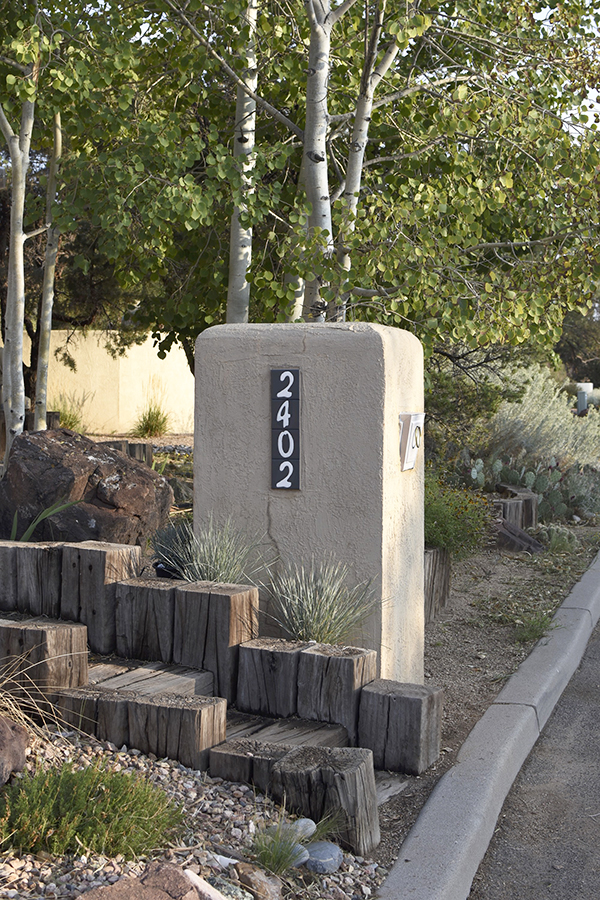 Painted Mailbox and Address Tiles