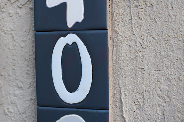 Painted Address Tiles