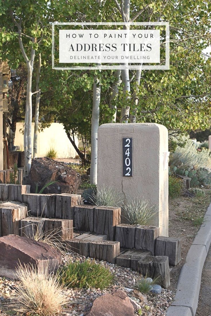 Painted Mailbox Address Tiles