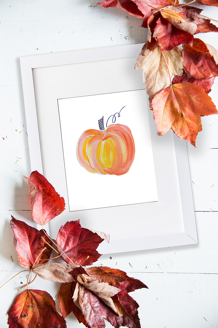 Fall Painted Pumpkin Print