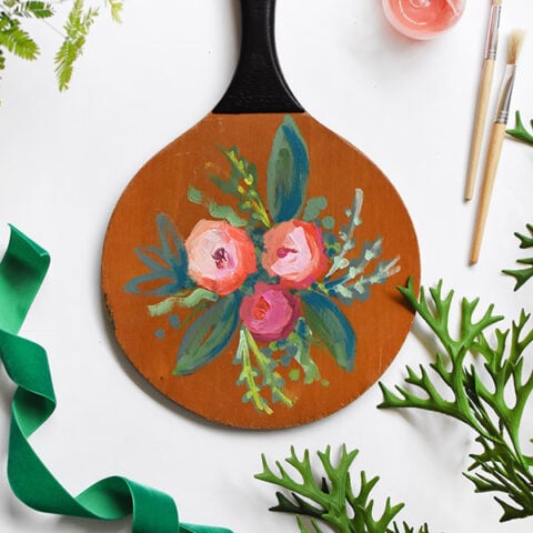 Painted Abstract Flowers on usual object