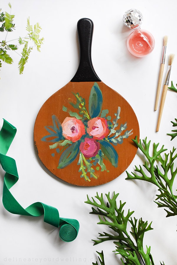 Painted Abstract Flowers on usual object