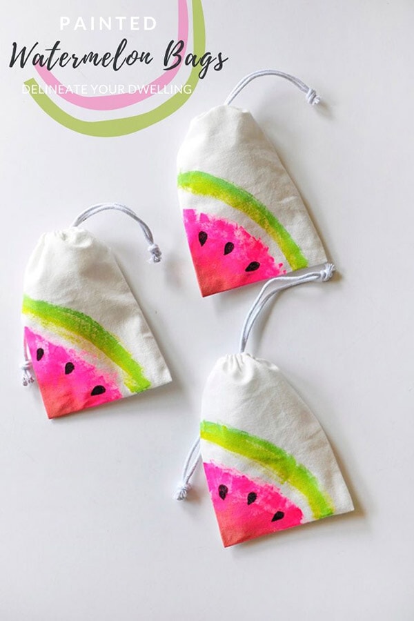 Painted Watermelon Bag