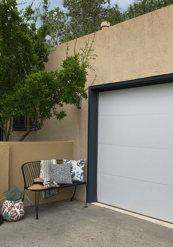 Gray White Garage Door