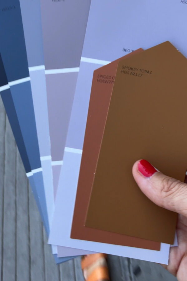 Blues, purples and brown colors