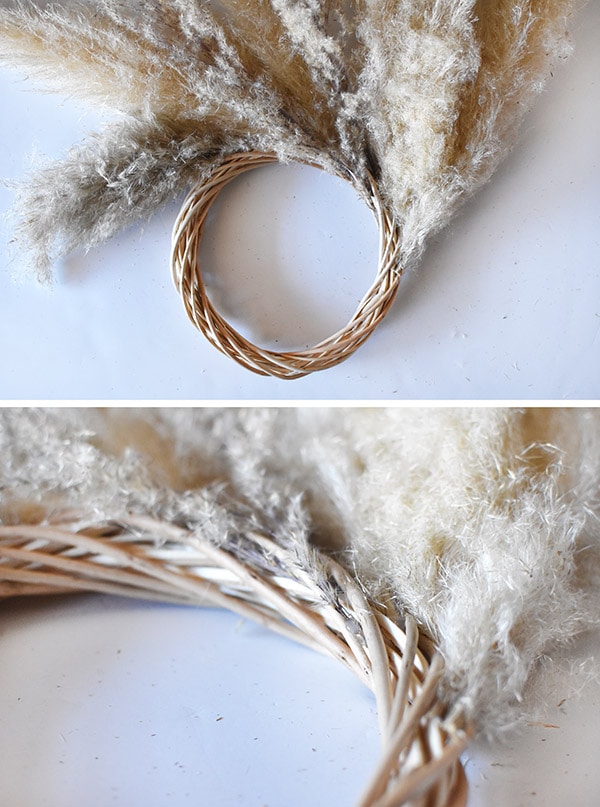 Pampas Grass Wreath step3