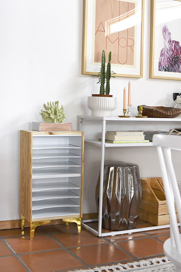 DIY Paper Tray Organizer Cabinet