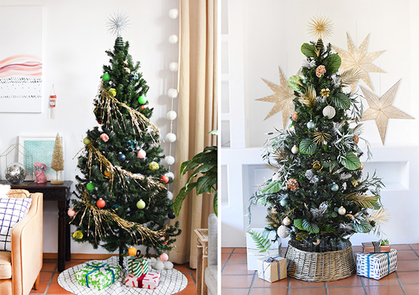 Natural Modern Flocked Christmas Tree - Delineate Your Dwelling