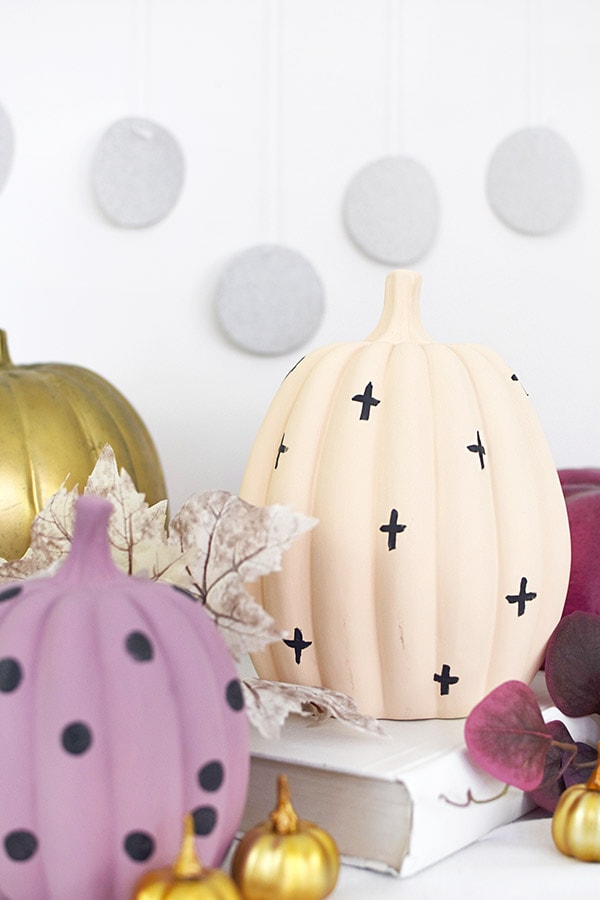 Pastel Pumpkins, gold, lavender and peach