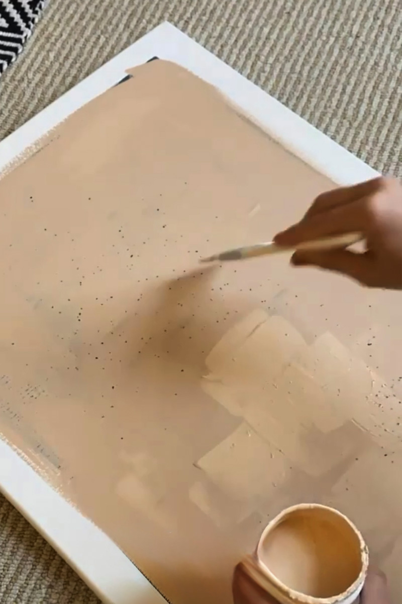 Layering paint and pepper