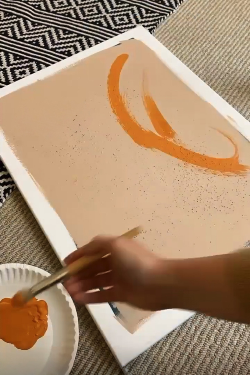 Abstract orange art