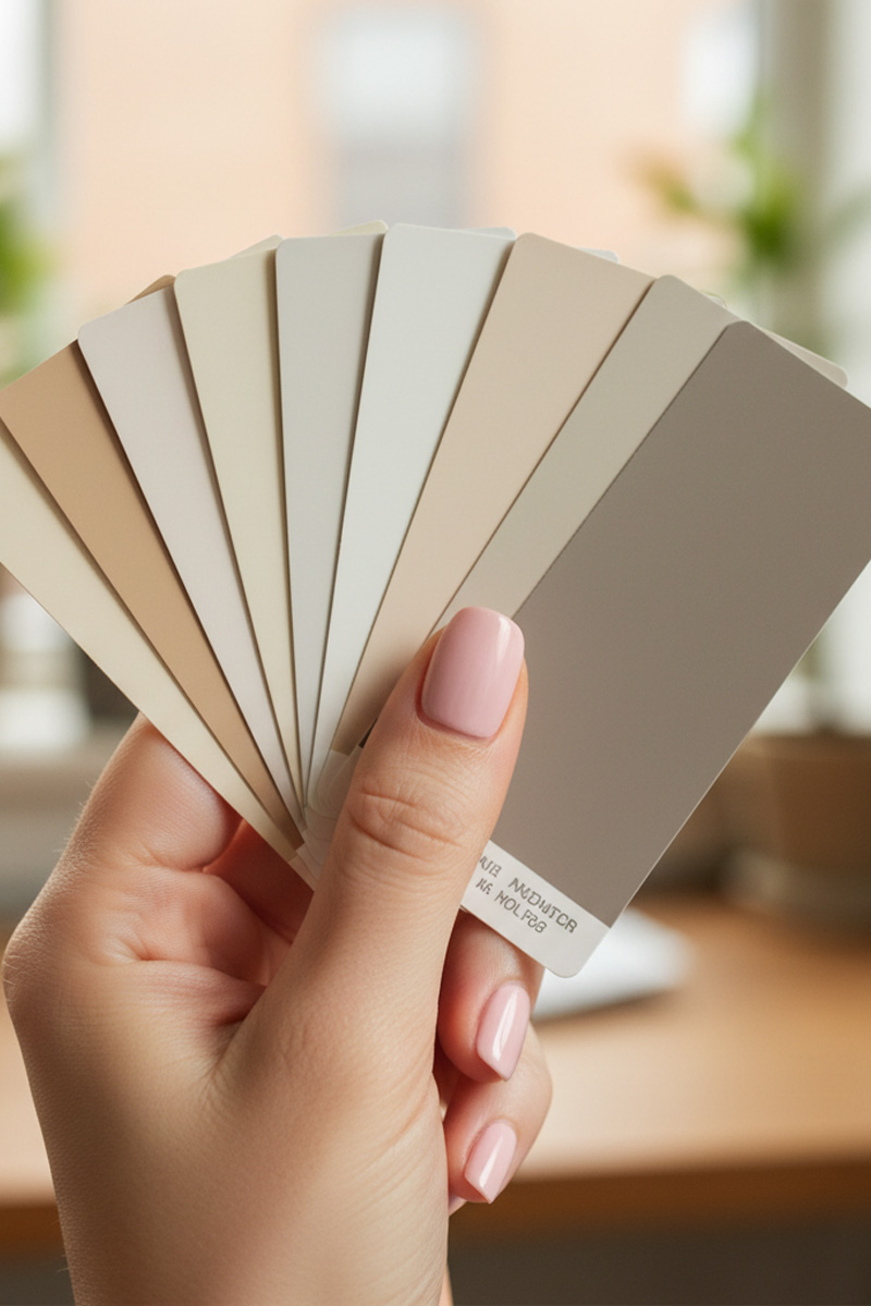 Neutral color paint samples