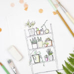 Plant Shelfie Coloring Page