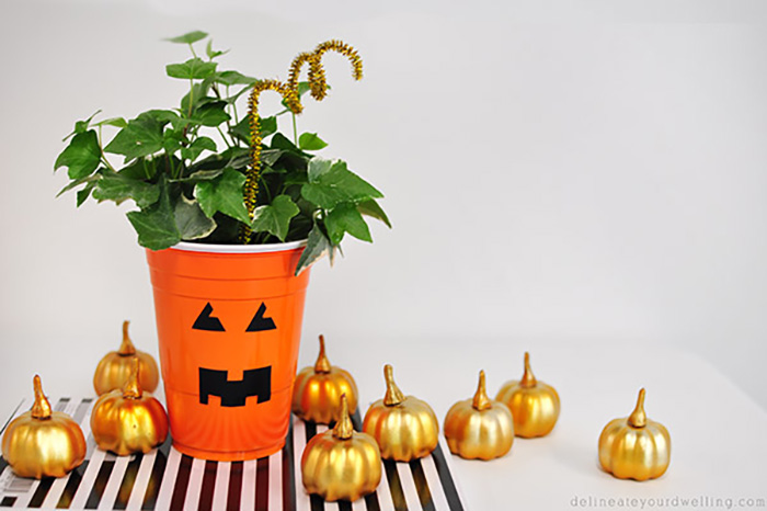 Plastic Cup Jack O Lantern