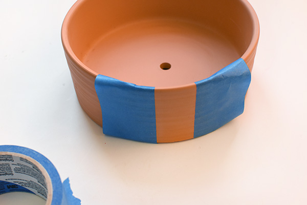 Painters Tape on Pot