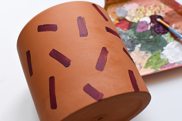 Modern Puff Paint Plant Pots - Delineate Your Dwelling