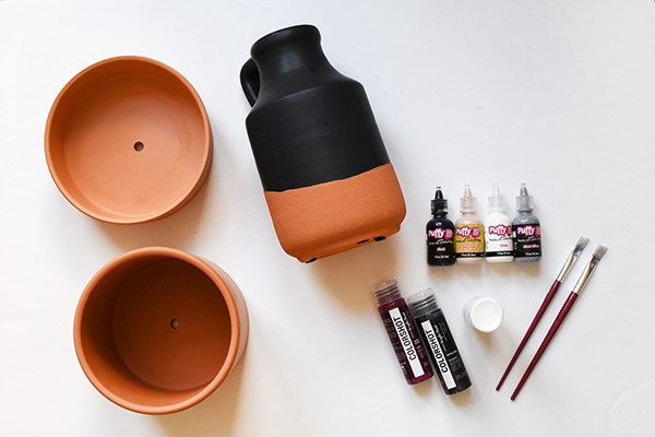 Modern Puff Paint Plant Pots - Delineate Your Dwelling