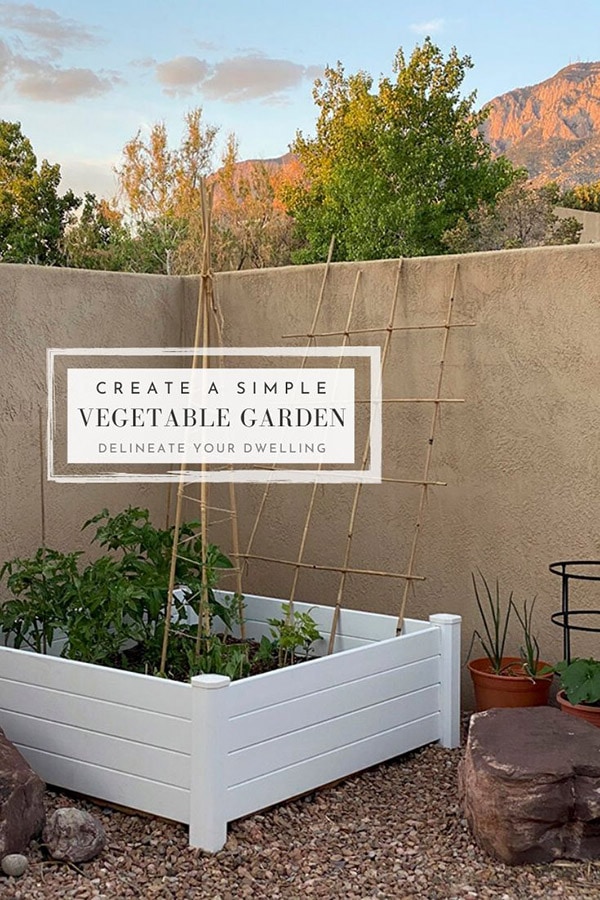 Raised Vegetable Garden in Backyard