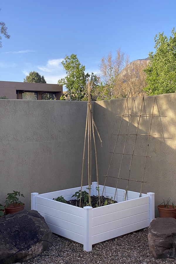 Simple Vinyl Raised Vegetable Garden