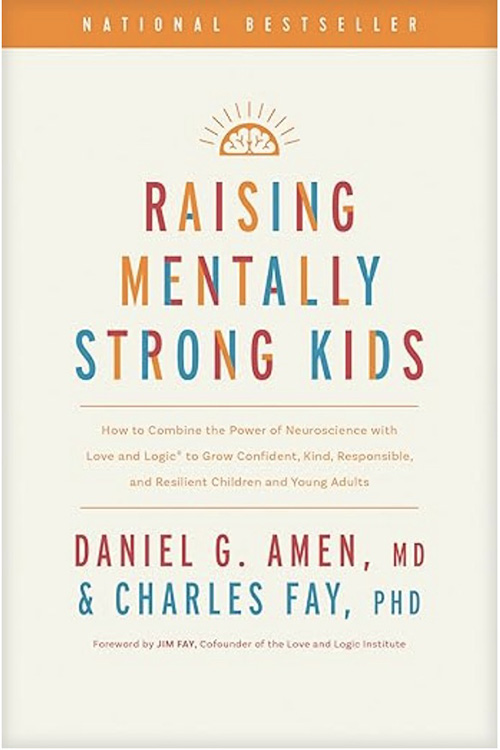 Raising Mentally Strong kids, red, yellow and blue font - Self help book