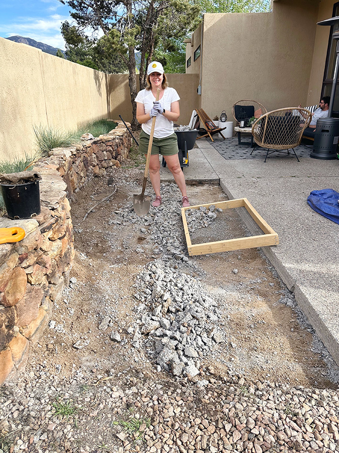 Removing a concrete patio by hand