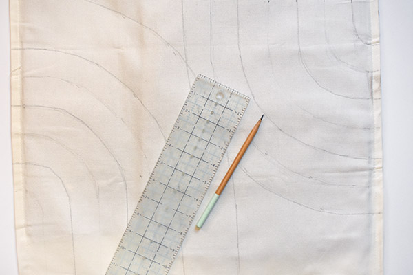 Painted Pillow step 1, pencil design