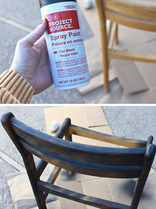 Spray Painting a Thrifted Chair