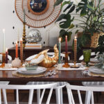 Candlelit Moody Thanksgiving Table Setting