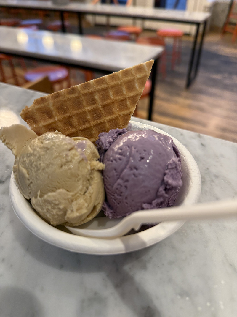Double Dough and Lavender Jenni's Ice Cream