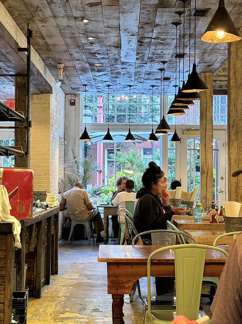 Interior of seafood restaurant - Peacemaker Lobster + Crab, St Louis MO