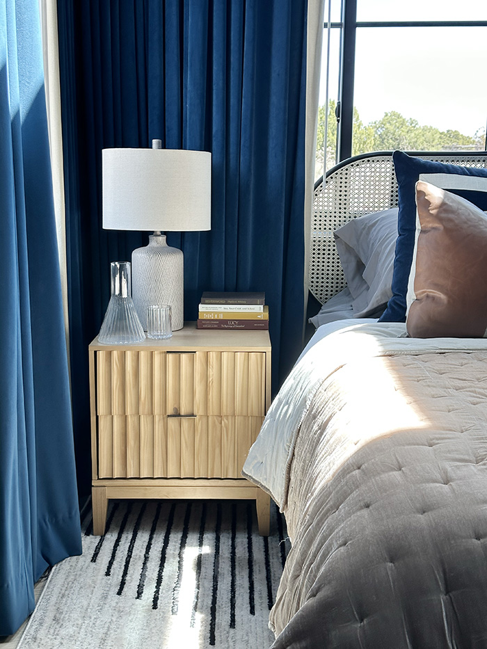 Blue and Tan Bedroom