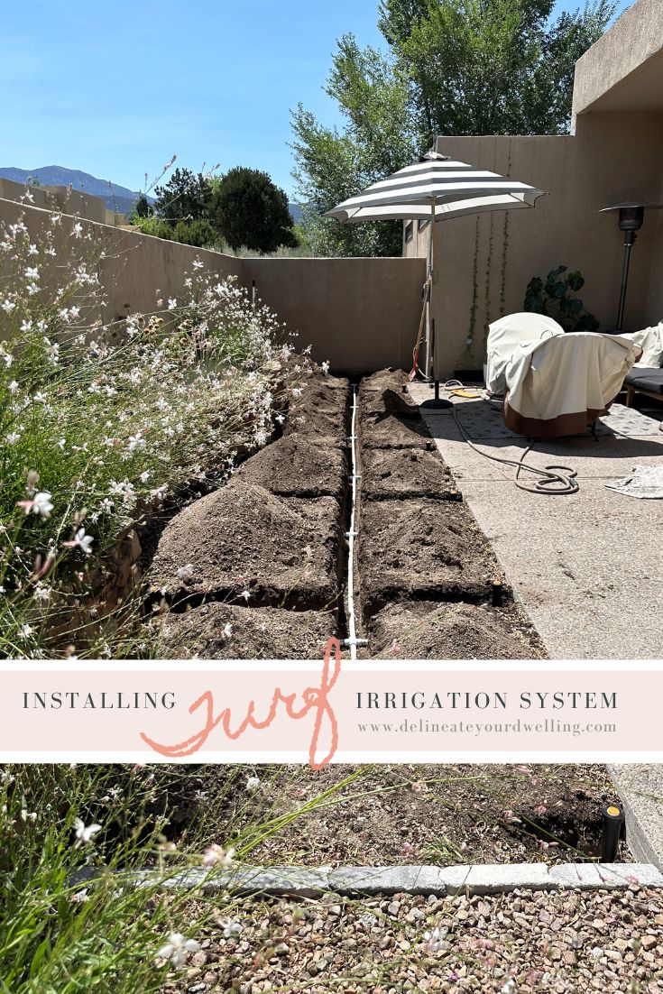 Irrigation pipes in ground